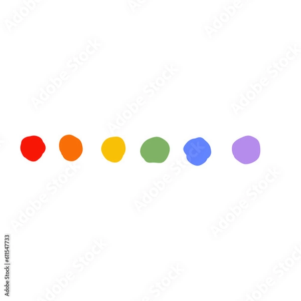 Fototapeta pride month , Rainbow Dots Minimal Pride Background