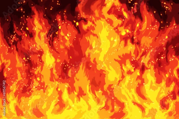 Fototapeta 炎のイラスト 