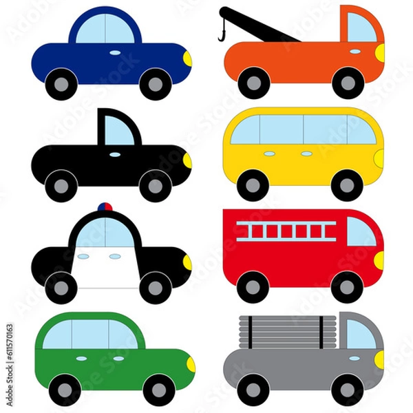 Fototapeta set of transportation icons