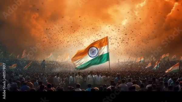 Obraz india independence day. Generative AI
