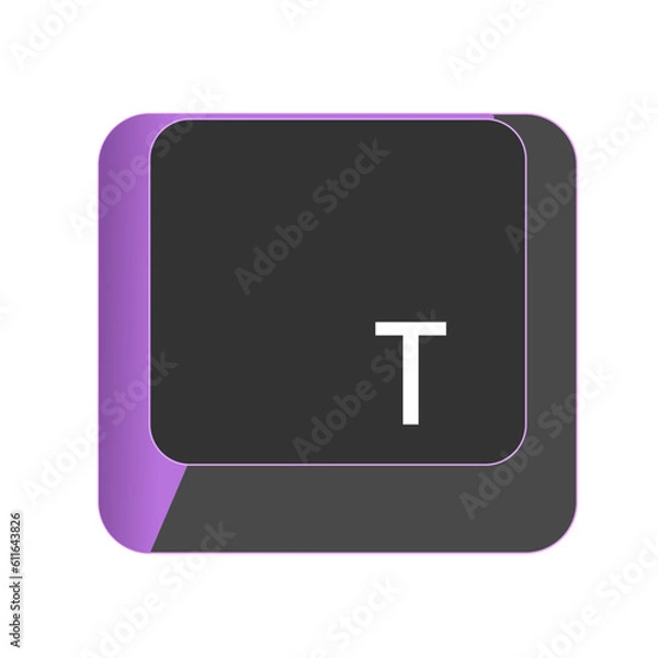 Obraz Single vector illustration button on the keyboard