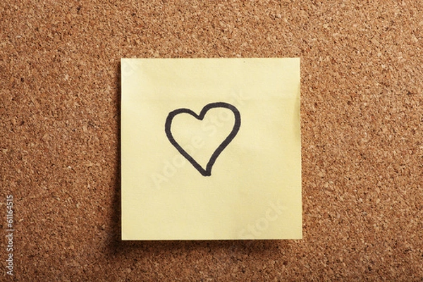 Obraz Heart-shaped note