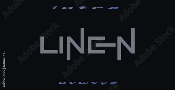 Fototapeta Linen Abstract Fashion Best font alphabet. Minimal modern urban fonts for logo, brand, fashion, Heading etc. Typography typeface uppercase lowercase and number. vector illustration full Premium look
