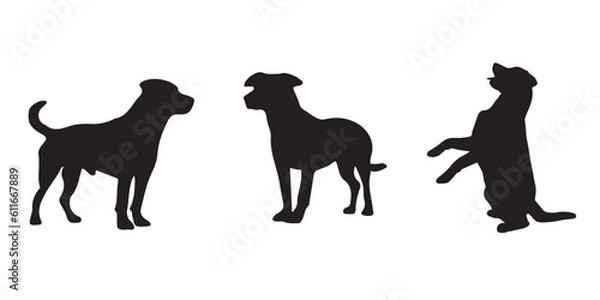 Obraz Dog silhouette vector eps 10