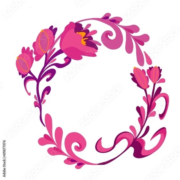 Obraz abstract floral frame