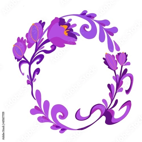 Obraz violet frame