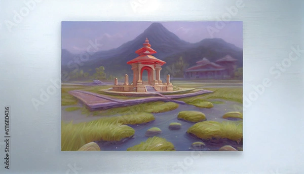 Fototapeta Generative AI buddhist temple