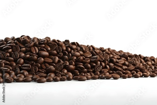Fototapeta coffee beans isolated on white background