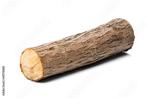 Obraz Willow log isolated over white background