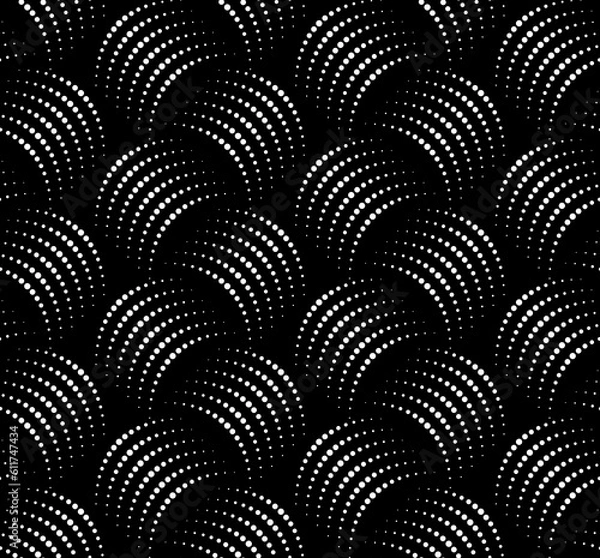 Fototapeta Vector seamless texture. Modern geometric background. Grid of dots.