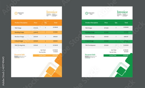 Obraz invoice design
