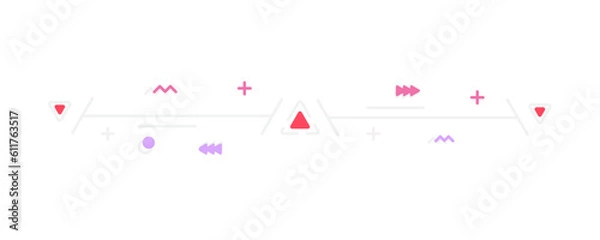 Obraz Arcade memphis line divider