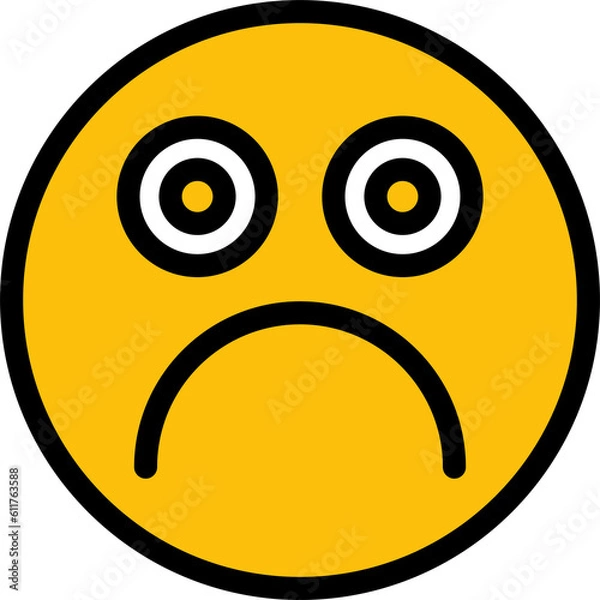 Fototapeta bored and moody face emoticon