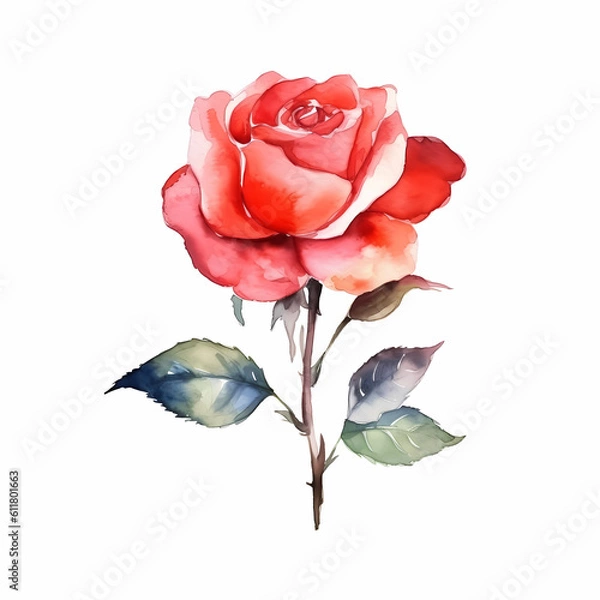 Obraz pink rose isolated on white