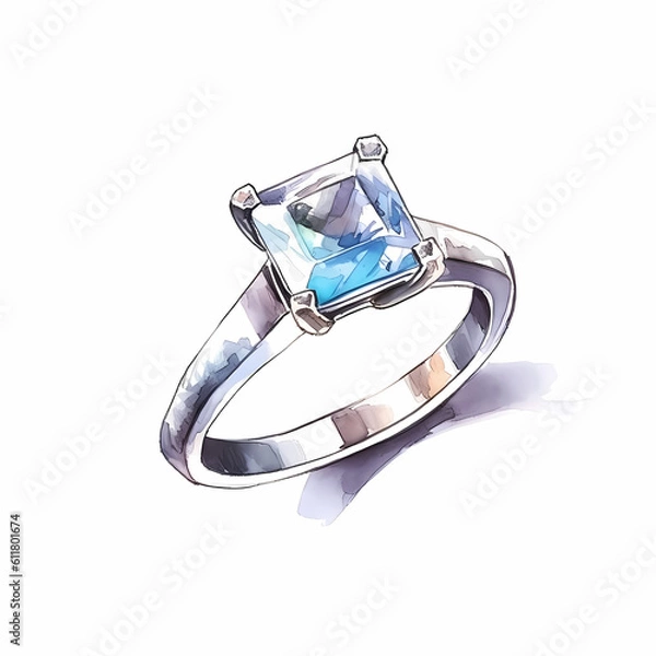 Obraz diamond ring on white