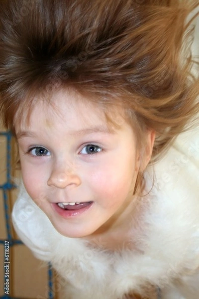 Obraz funny flying girl