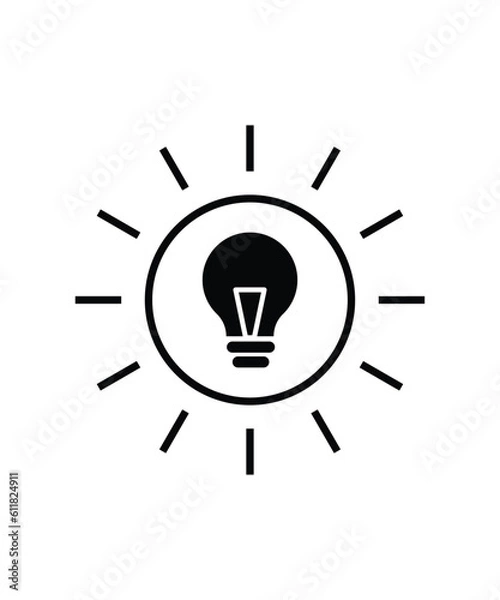 Fototapeta bulb icon, vector best flat icon.