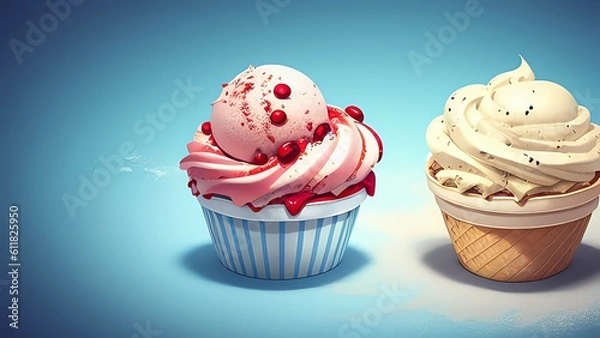 Obraz cupcake with cream