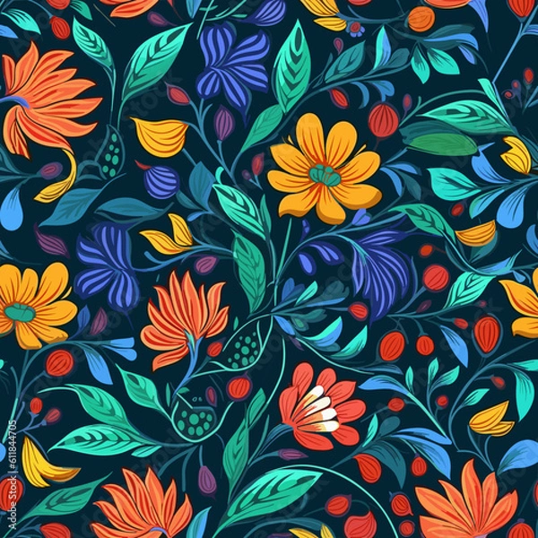 Obraz seamless pattern with flowers
