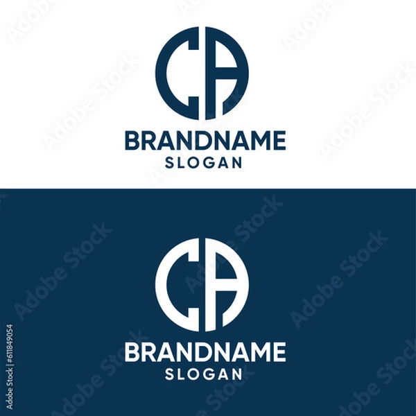 Obraz the letters CA. vector logo monogram alphabet minimalist design	