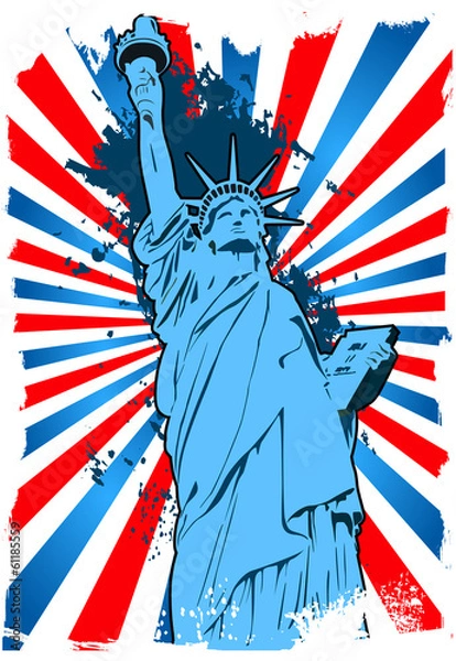 Obraz Statue of Liberty grunge background