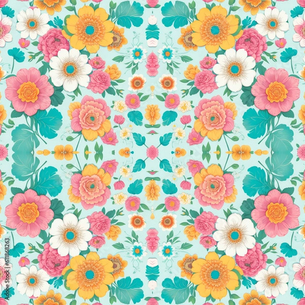 Fototapeta Flower Pattern Background