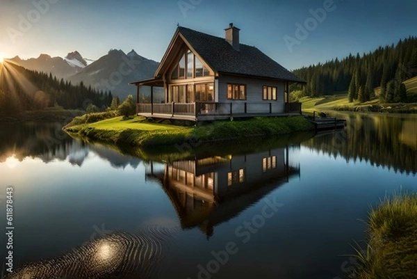 Fototapeta reflection in the lake