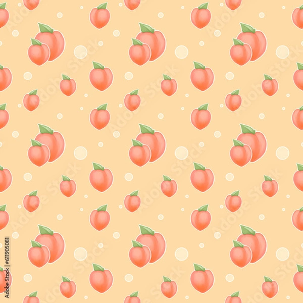 Fototapeta Peach background pattern seamless