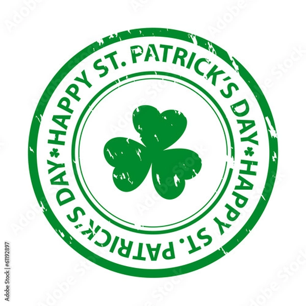 Obraz St. patrick's day rubber stamp