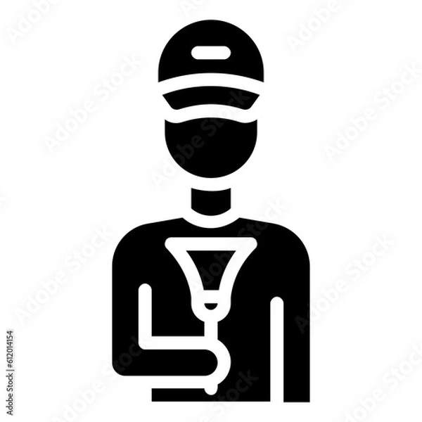 Obraz janitor avatar glyph vector icon