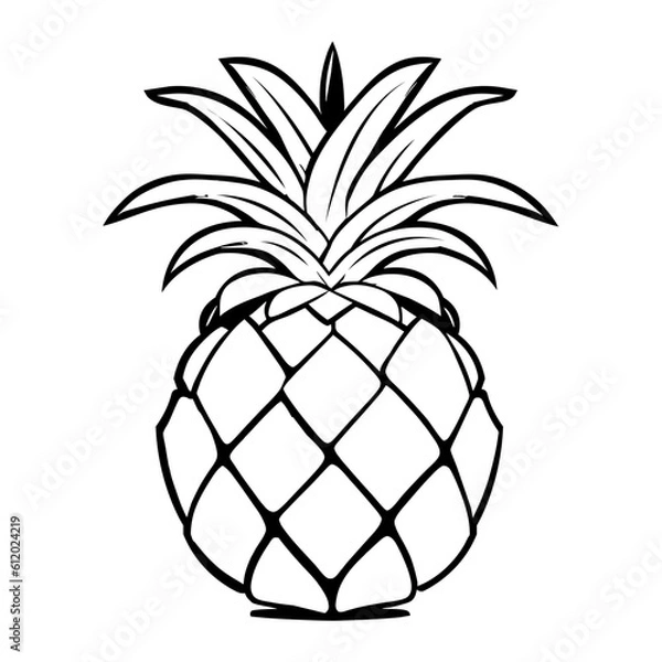 Obraz Pineapple vector icon.