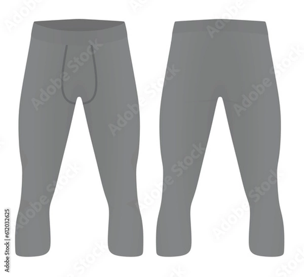 Fototapeta Man three quarters elastic tight pants. vector 