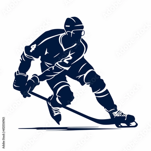 Obraz hockey player silhouette