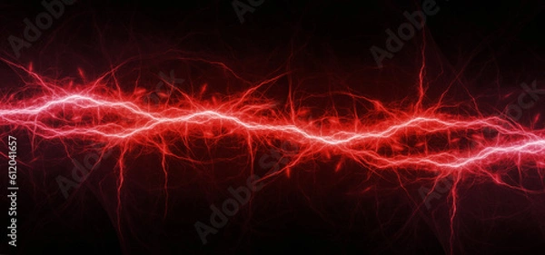 Obraz Blue lightning, cold electrical discharge, element danger