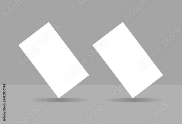 Fototapeta Vertical blank business card mockup.