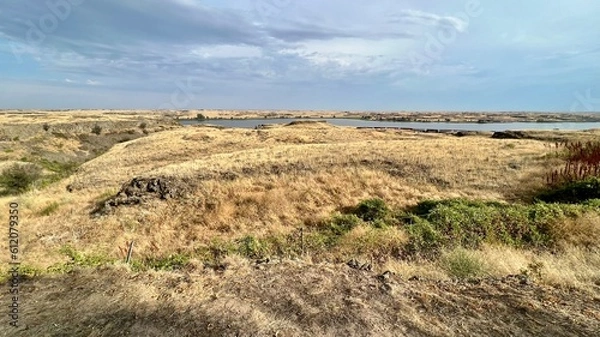 Obraz East Montana landscape in summer highway I90 Eastbound rest area.