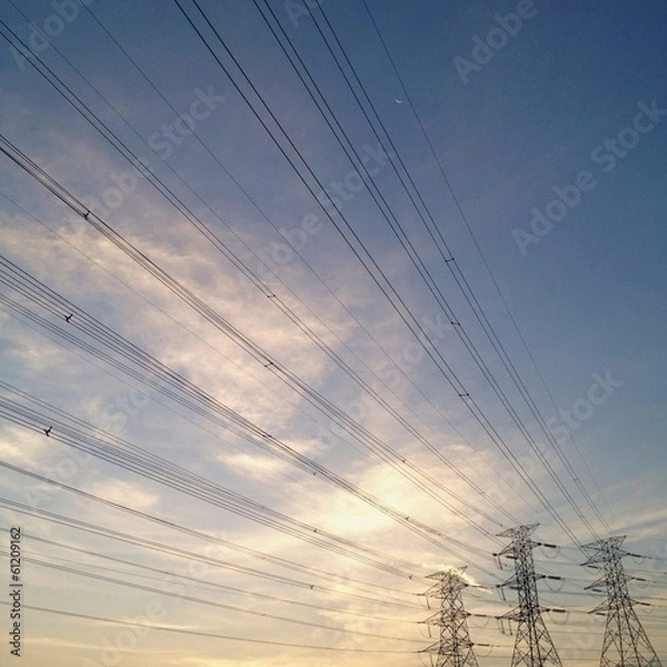 Fototapeta Power lines