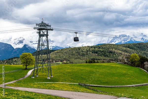 Obraz A moving gondola from Bolzano