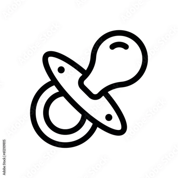 Fototapeta Pacifier Baby Icon - Thin line icon - Nursery - EDITABLE STROKE - EPS Vector