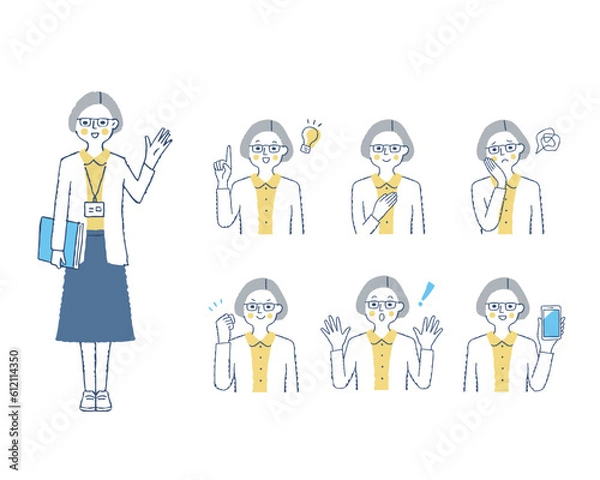 Fototapeta 女性の表情　バリーエーションセット