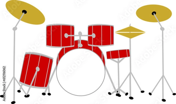 Obraz 赤いドラムセット