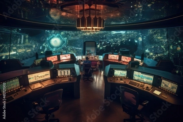 Fototapeta Expert teams monitor and defend against cyber threats, ensuring the safety and integrity of digital networks,
