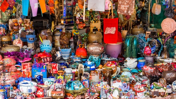 Obraz Local market with souvenirs - generative ai