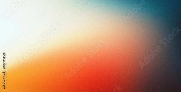 Fototapeta Teal pomarańczowy czarny gradient koloru tło, ziarnisty efekt tekstury, baner plakatowy