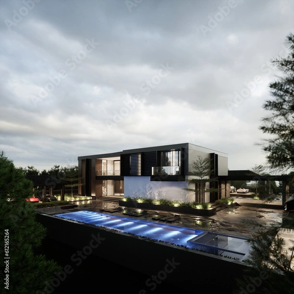 Fototapeta 3D Rendering House Design
