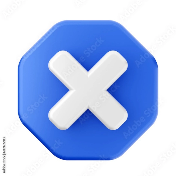 Fototapeta 3d caution warning danger alert sing icon illustration render