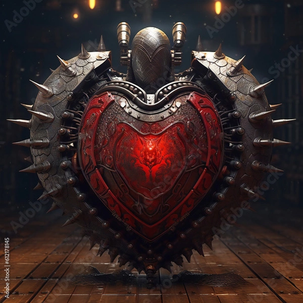 Obraz The Heart's Fortress: Iron and Armor Artwork
