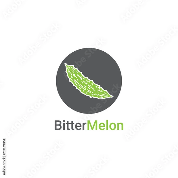 Obraz bitter melon logo design vector template,