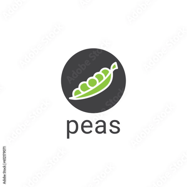 Obraz peas logo design vector template,