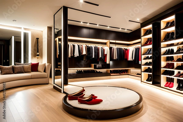 Obraz Glamorous dressing room using created using AI Generative Technology